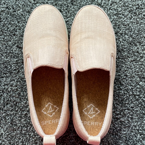 Sperry pink sparkle slip on shoes - Picture 7 of 9